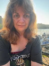 Orange helmet, orange fuzzy vest