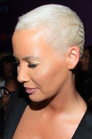It's very hard to mimic amber rose hairstyles because it takes an incredible amount of confidence for women to wear their hair that short. Amber Rose Straight Silver Buzz Cut Hairstyle Steal Her Style