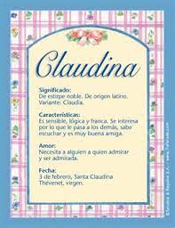 Claudina Significado De Claudina