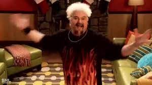 Fresh tempeh is the star in hardena/waroeng surabaya's dynamite fritters! Guy Fieri Pizza Gif On Gifer By Dusida