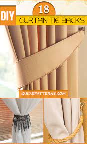Are your curtains in need of some tie backs, but you don't want to spend a lot of money on them? 64 Diy Curtain Tie Backs Guide Patterns