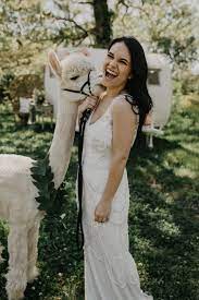 Boho Bride Vintage Camper Photo Booth Alpaca Boho Bride Hippie Bride Boho Wedding Inspiration