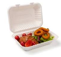 Customized Sugarcane Bagasse Food Lunch Box 9"x6" Wholesale ...