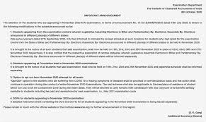 The assessment would be made partly goal in the below mentioned select papers at the. Icai Ca Exam 2020 Postponed For Bihar Polls By Elections
