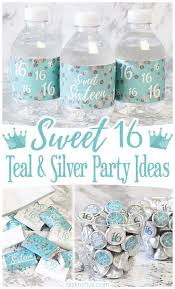 16th Birthday Teenage Birthday Party Ideas In Winter Sweet 16 Teal And Silver Party Ideas 16th Birthday Party Favors And Decorations Sweet 16 Party Decorations Sweet 16 Winter Sweet 16 Birthday Party