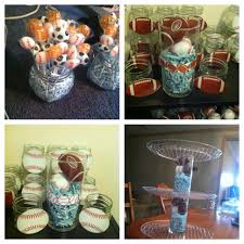 Even if you do not have a specific theme you can create a common exercise for a. Easy Cheap Baby Shower Decor Sports Theme Sports Baby Shower Theme Sports Baby Shower Boy Baby Shower Themes