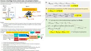 Une source de chaleur : Termspe Exercice Chauffage D Une Maison Avec Une Pompe A Chaleur Youtube