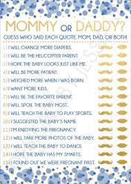 Mommy Or Daddy Printable Baby Shower Game Blue And Gold Baby Etsy In 2021 Baby Shower Fun Baby Shower Printables Printable Baby Shower Games