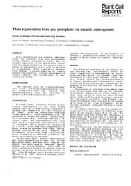 What is the meaning of plant cell rep abbreviation? Pdf Protoplast Regeneration And Organogenesis From Pea Protoplasts