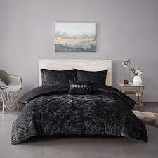 Michigan crushed velvet 2 seater and 2 seater sofa black. Felicia Glam Luxury 100 Polyester Crushed Velvet Comforter Set English Elm