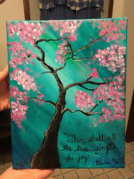 Boost your spirits and the mood of your private space with one of our inspirational photographs. I Saw This Beautiful Acrylic Painting Tutorial For This Tree And Decided To Try It Then Added A Bible Ve Acrylic Painting Tutorials Painting Tutorial Painting