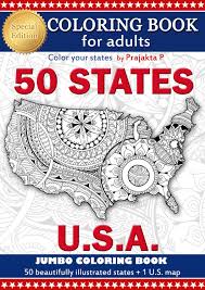 Kids playzone come on in and play! Adult Coloring Book Us Maps All 50 States Patriotic Etsy