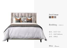 酒店床品定制软装饰品工程项目枕头套装 bed bedroom room