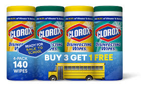 Dispose of wipes according to manufacturer instructions. Clorox Disinfecting Wipes Value Pack 75 Count Each Pack Of 3 Bleach Free Cleaning Wipes Household Cleaning Disinfectant Wipes