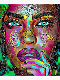 Salomé cocktail, portrait, woman face, mujer, cara, visage, lea roche  paintings Photographic Print