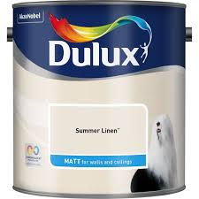 Buy dulux interior and dulux exterior paint in a variety of colours in store or online now. Dulux Summer Linen Matt Emulsion Paint 2 5l Wilko