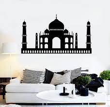 Vinyl Wall Decal Taj Mahal India Mosque Islamic Decor Stickers Unique Gift Ig4331 Islamic Decor Classroom Wall Decor Home Decor Uk
