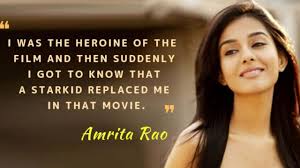 Amrita Rao Recalled An Incident When She Was Replaced By A Star Kid Browse by alphabet amrita rao is an indian model and actress who appears in bollywood films. amrita rao recalled an incident when