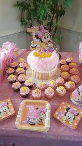 Birthday Cake Table Decoration Items First Birthday Baby Minnie Cake Topper Or Party Decoration First Birthday Cake Topper Birthday Cake Toppers Baby Minnie Mouse Cake