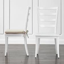 Harper White Ladder Back Dining Chair And Sand Cushion Ladder Back Dining Chairs Dining Chairs Eclectic Dining Room