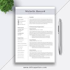 The advanced template is named for its more detailed format, which is better suited to job seekers who have a lot of skills, work experience, and education to showcase. Best Professional Resume Template Word Cv Template Simple Resume Design Cover Letter Job Resume Template Instant Download Michelle Allcupation Optimized Resume Templates For Higher Employability