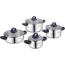 İndüksiyon dahil tüm ocaklarda kullanıma uygundur. Korkmaz A1087 Hera Lavanta 8 Parca Tencere Seti