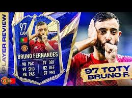 Pfa premier league toty 2021. 97 Team Of The Year Bruno Fernandes Review Fifa 21 Ultimate Team Youtube