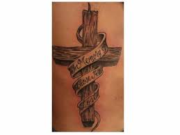 An attractive wooden cross tattoo for the inner wrist. 14 Cool Cross Tattoos For 2015