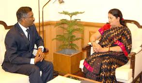 For more information and source, see on this link : Malaysian Deputy Education Minister Calls On Smriti Irani