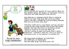 Klasse als gratis download und zum ausdrucken. Lesetexte Fur Erstleser Leseubungen Lesen Deutsch Klasse 1 Grundschulmaterial De