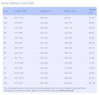 hurley mens size chart hurley mens advantage plus