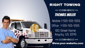 A business card is a small printed card that displays the business and contact information of a company or an individual, such as their name, occupation, phone number, and email address. 130 Towing Service Business Card Customizable Design Templates Postermywall