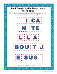 Feel free to print and color from the best 39+ paul coloring pages at getcolorings.com. Paul Taught Lydia About Jesus Word Tiles Bible Puzzle For Children