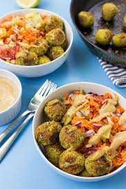 Fabulous Falafel Salad With Fake Tahini Sauce High Protein Vegan Recipe Falafel Salad High Protein Vegetarian Recipes Tahini Sauce Recipe