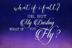 What If I Fall Oh But My Darling What If You Fly Inspirational Literary Quote Poster Plain Paper Laminated Or Framed Multiple Sizes Handmade Products Amazon Com
