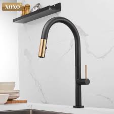 online shop xoxo kuche wasserhahn ziehen kalt und heisser mischbatterie schwarz weiss wasser einzigen halter wasser wasserhahn kuche kuche waschbecken wasserhahn