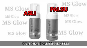Kalau kamu menjumpai sabun muka ms glow dengan tekstur yang padat atau seperti scrub. Ciri Ciri Facial Wash Ms Glow Yang Asli Dan Palsu Pratama Channel Youtube