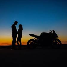 Liebe Zum Sonnenuntergang Love Couples Zx10r Photography Sunset Kawasaki Bike Bike Couples Motorcycle Couple Pictures Motorcycle Couple Pictures