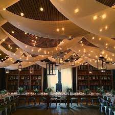 80 Creative Indoor Barn For Rustic Wedding Decor Beauty Of Wedding Wedding Ceiling Barn Wedding Decorations Wedding Lights