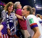 Tobin Heath #17, USWNT, greets her mother, Cindy Heath, in the ...