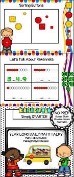 Kindergarten Digital Daily Math Talks For Google Slides Year Long Bundle Math Talk Daily Math Differentiation Math