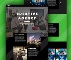 You just need your image and edit the text to make your creative presentation with powerpoint. Creative Agency Website Homepage Free Psd