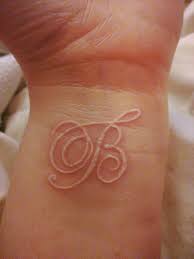 Pin By Maria Rosa On Random Goodies White Tattoo Initial Tattoo White Wrist Tattoos