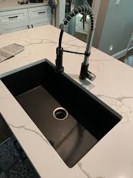Choose from farmhouse sinks, undermount sinks, stainless steel sinks & more at the home depot. Kraus Undermount Granite Composite 32 In Single Basin Kitchen Sink Kit In Black Kgu 413b The Home Depot In 2021 Single Basin Kitchen Sink Modern Kitchen Sinks Modern Kitchen Faucet