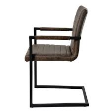 Stuhl josephine 625 2er set dunkelbraun kayoom gmbh. Dunkelbrauner Schwingfuss Stuhl Mit Armlehnen Aus Metall Dieus 2er Set