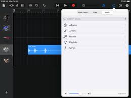 songs and audio in garageband on mac