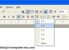 Cara Mengatur Spasi Baris Pada Microsft Word Xp 2003 Belajar Komputer Mu