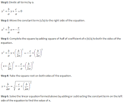In fact, the quadratic formula that we utilize to solve quadratic equations is derived using the technique of completing the square. Completing The Square Free Homework Help