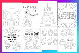 Free printable birthday coloring cards cards, create and print your own free printable birthday coloring cards cards at home 20 Free Happy Birthday Coloring Pages For Kids Mrs Merry