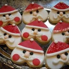 Cute Santa Cookies Recipe Recipe Christmas Food Cookie Decorating Christmas Baking